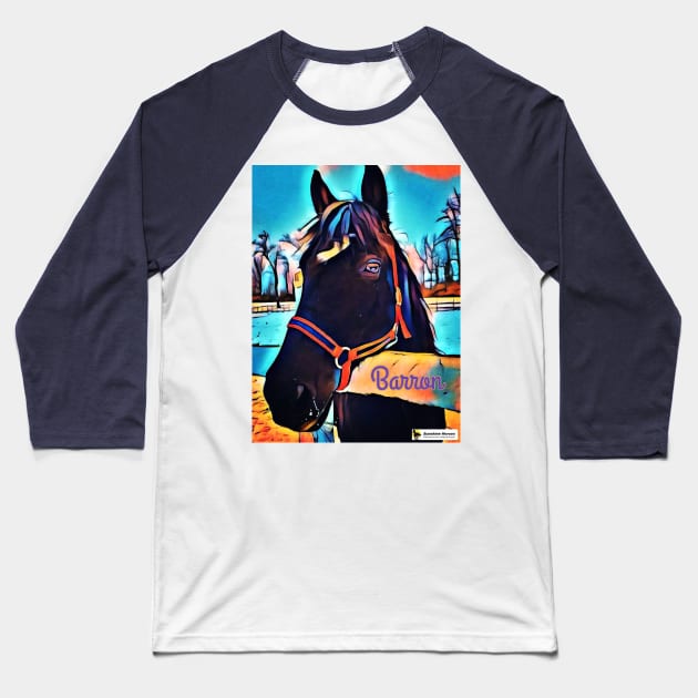 Barron Baseball T-Shirt by SunshineHorses